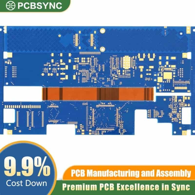 PCBSync 14-Layer Rigid-Flex PCB with Hard Gold Finish