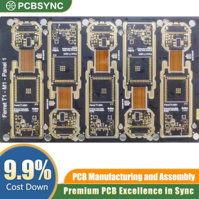 PCBSync Custom Multi-Segment Rigid-Flex PCB with ENIG Finish