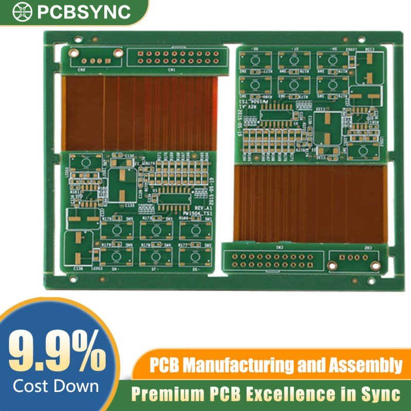 PCBSync HDI Rigid-Flex PCB with Via-in-Pad and ENIG Finish PCBSync HDI Rigid-Flex PCB with Via-in-Pad and ENIG Finish