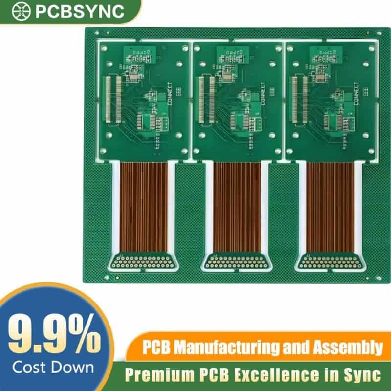 PCBSync Rigid-Flex PCB with Electroless Soft Gold Finish