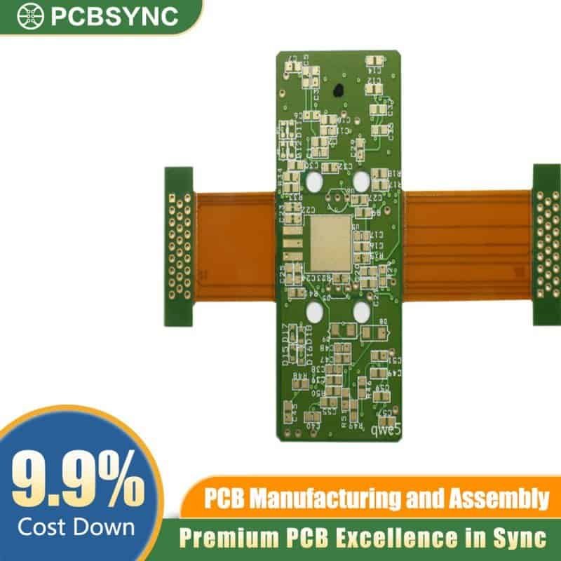 PCBSync Rigid-Flex PCB with Electrolytic Hard Gold Finish