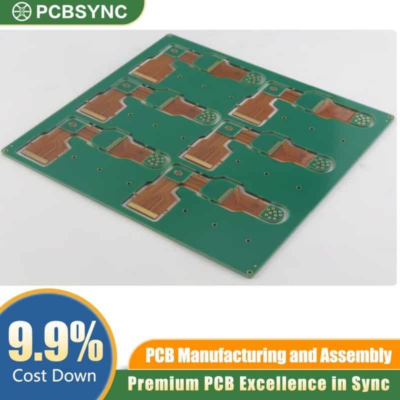 PCBSync Rigid-Flex PCB with ZIF Connector and ENIG
