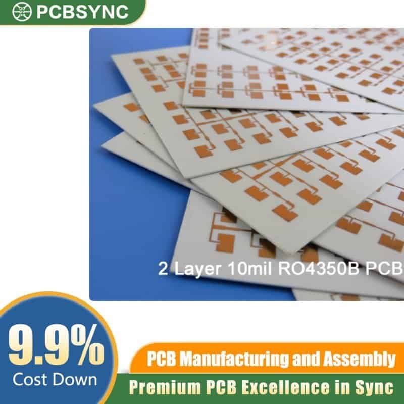 PCBSync Rogers RO4350B 1.2mm 1oz Hard Gold 2-Layer Aircraft Collision Avoidance PCB