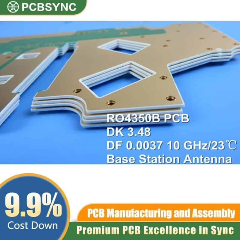 PCBSync Rogers RO4350B 1.8mm 3oz ENIG 2-Layer Antenna PCB PCBSync Rogers RO4350B 1.8mm 3oz ENIG 2-Layer Antenna PCB