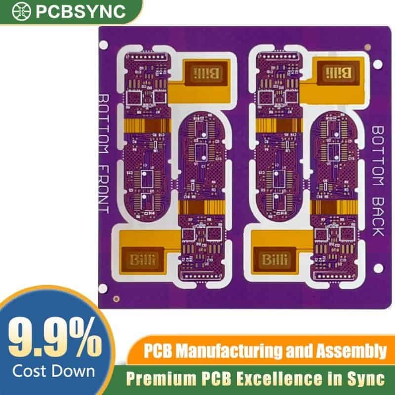PCBSync Wearable IoT Rigid-Flex PCB with ENIG and PI Stiffener