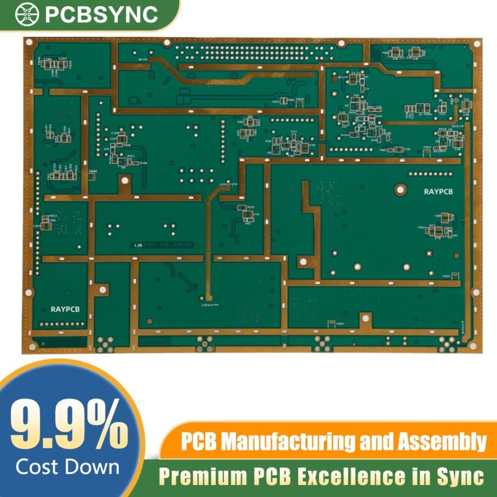 PCBSync RO4350B 1.8mm 2oz Hard Gold 8-Layer Multi-Band Antenna Board PCBSync RO4350B 1.8mm 2oz Hard Gold 8-Layer Multi-Band Antenna Board