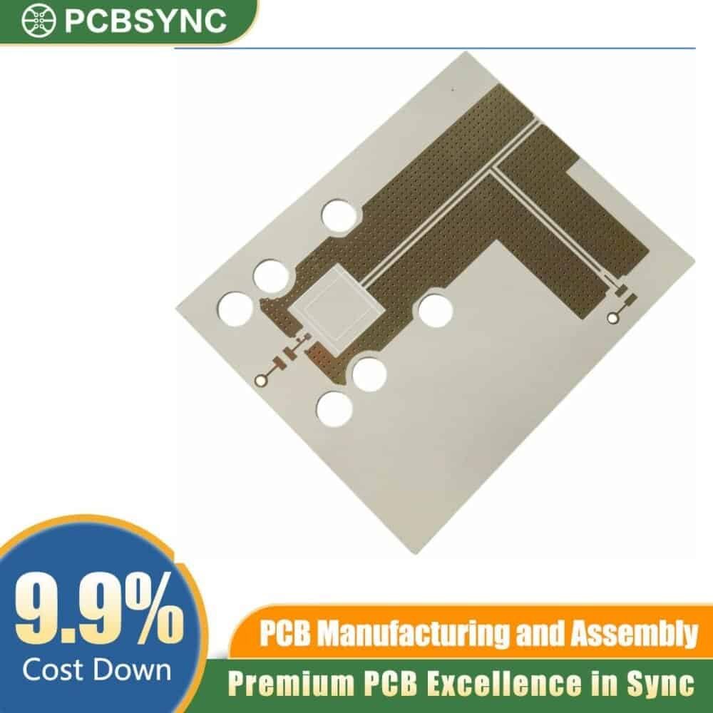 PCBSync Rogers RTduroid 5870 0.8mm 12oz 3u Gold 4-Layer Low-Loss RF Board PCBSync Rogers RT duroid 5870 0.8mm 1/2oz 3u" Gold 4-Layer Low-Loss RF Board
