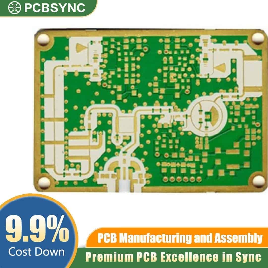 RO3010 1.0mm 12oz 10u Gold 10-Layer Military Secure Communication PCB