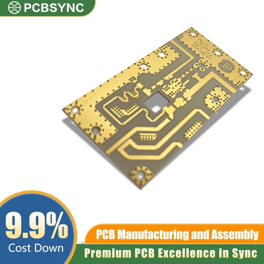 RO3035 0.6mm 12oz Hard Gold 4-Layer Biotelemetry Sensor PCB