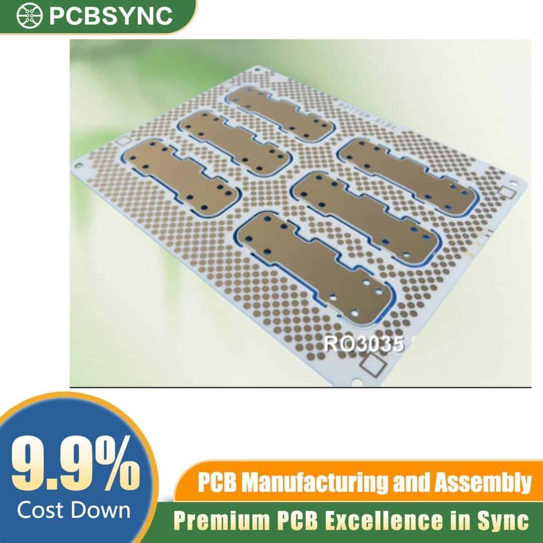 RO3035 0.8mm 12oz ENIG 6-Layer Wireless Medical Alert System PCB