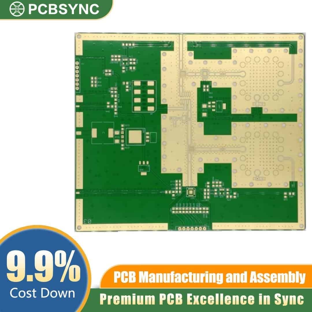 RO4350B 1.0mm 1oz Hard Gold 4-Layer Cardiac Pacemaker Telemetry PCB
