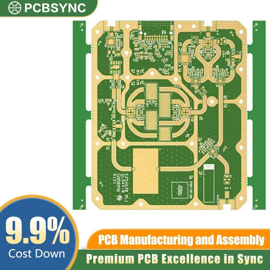 RO4350B 2.0mm 3oz 10u Gold 20-Layer Macro Base Station RF Module Board