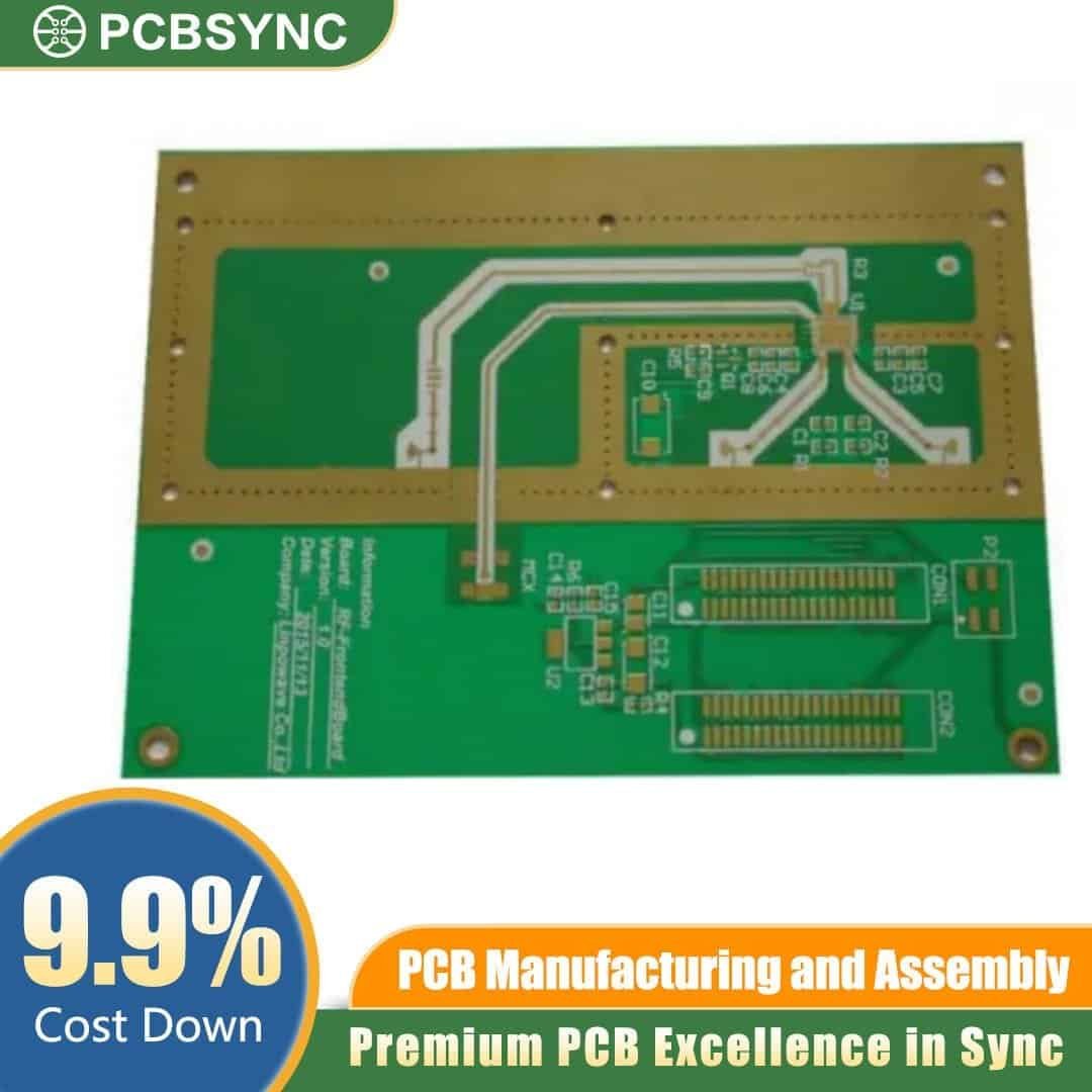 RO4700 0.4mm 12oz 100u Gold Plating 6-Layer Automotive Radar Transceiver Board