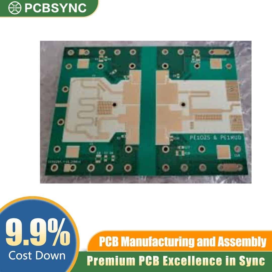RO4700 0.5mm 1oz 3u Gold 4-Layer Wearable Health Monitor RF Board