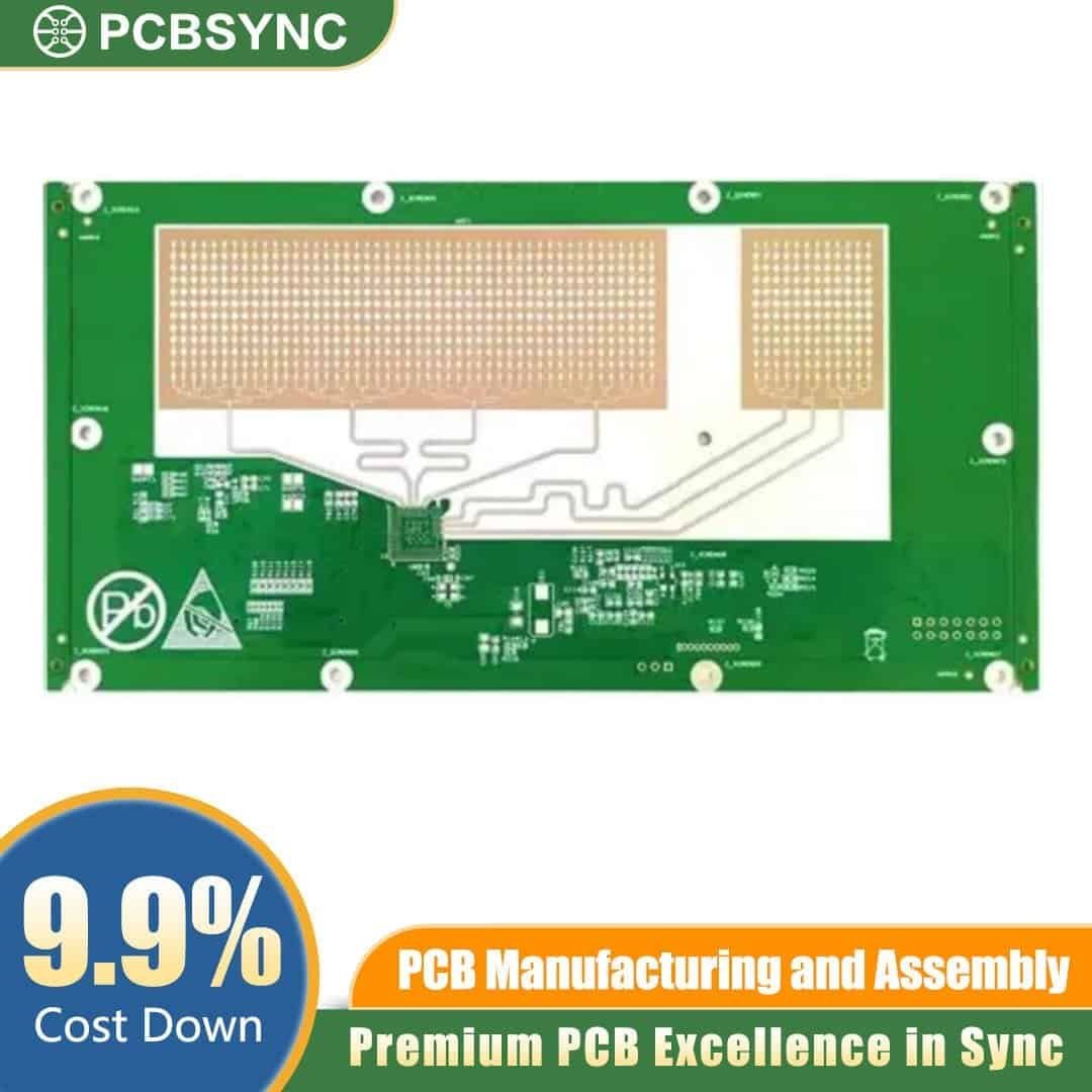 RO4700 0.6mm 1oz Immersion Silver 10-Layer Medical Patch Sensor PCB