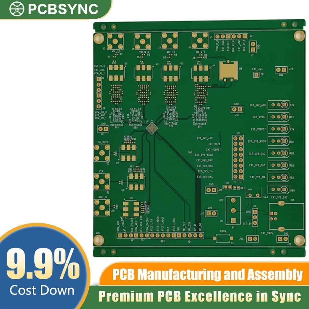 RO4830 1.6mm 3oz Hard Gold 10-Layer Industrial Power Amplifier PCB