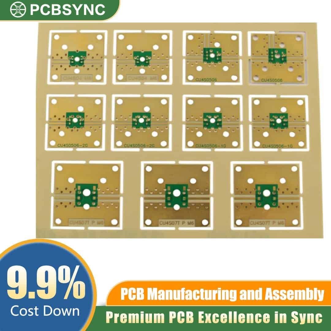 RT duroid 5870 1.0mm 3oz Immersion Silver 6-Layer Rugged RF Circuit PCB