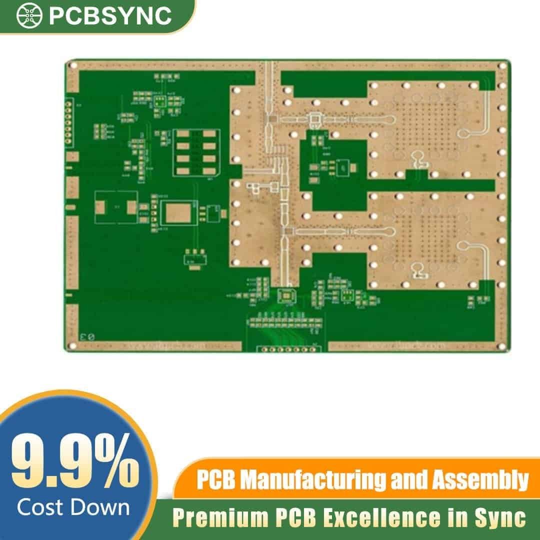 RT duroid 5870 1.5mm 1oz Immersion Silver 10-Layer Airborne Radar Board