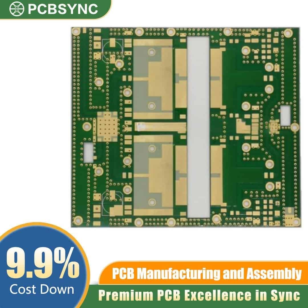 RT duroid 5870 2.0mm 3oz Hard Gold 16-Layer Medical Hyperthermia Treatment PCB