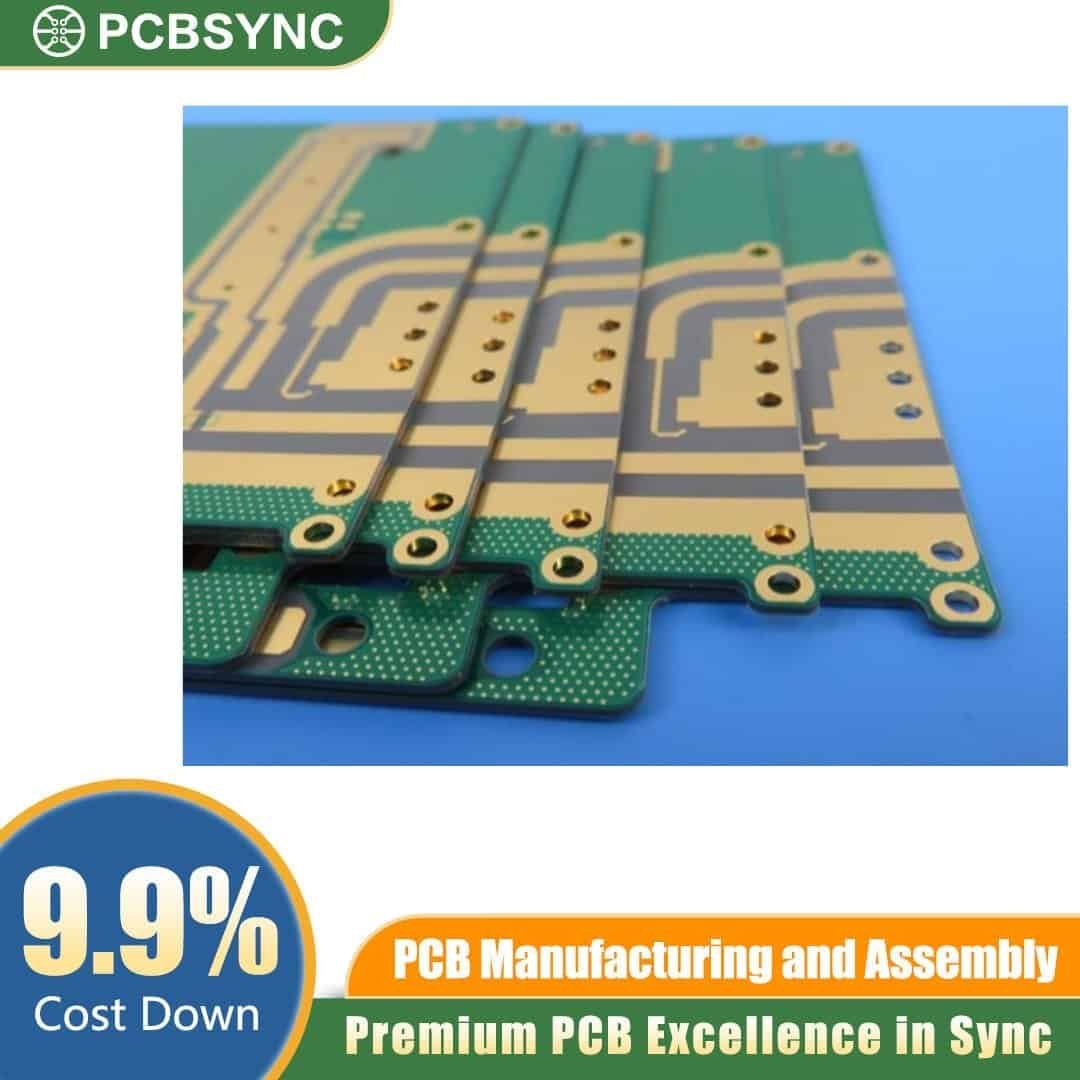 RT duroid 5880LZ 1.2mm 1oz 50u Gold Plating 8-Layer Stable Medical Imaging Board