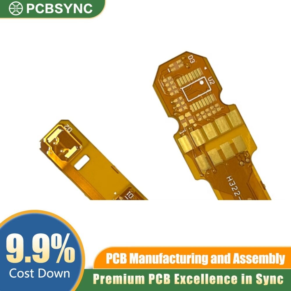 Double Layer Flex PCB – 2L Polyimide Base, ENIG Gold Surface Finish Double Layer Flex PCB – 2L Polyimide Base, ENIG Gold Surface Finish