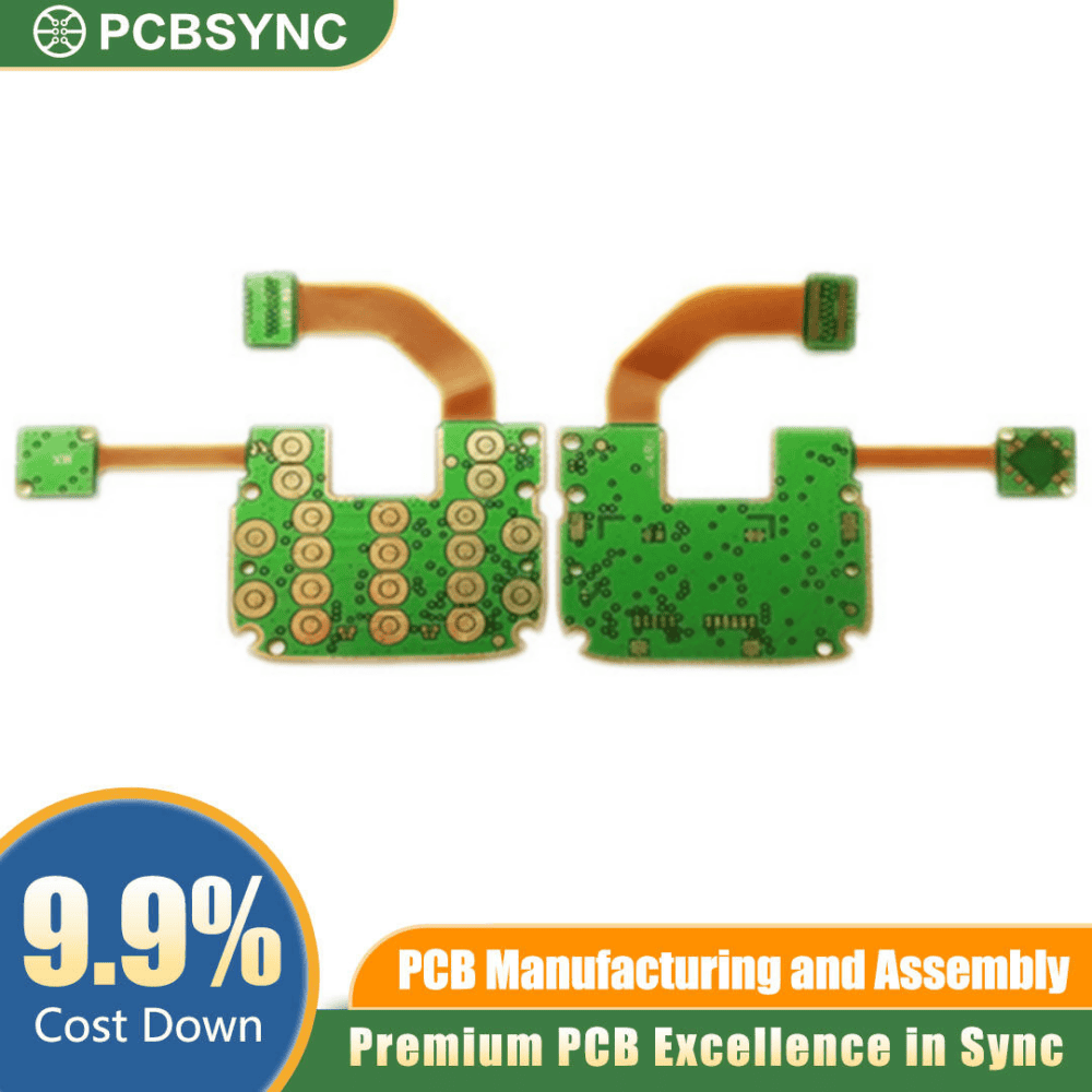 Flex-Rigid Hybrid PCB – ENIG + Selective Hard Gold Combination Finish Flex-Rigid Hybrid PCB – ENIG + Selective Hard Gold Combination Finish